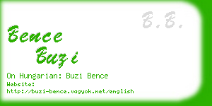 bence buzi business card